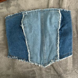 Denim corset